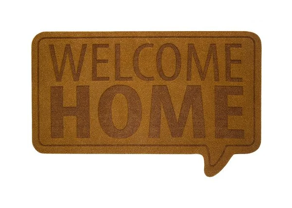 Paillasson welcome home marron