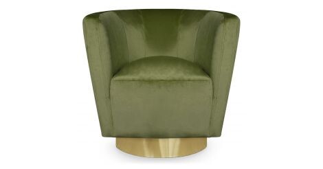 Fauteuil Arrondi Pivotant "Michigan" 77cm Kaki