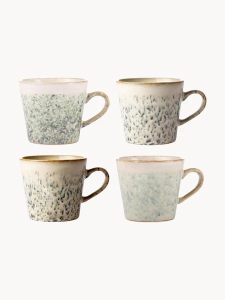 Tasses artisanales 70's, 4 pièces | Westwing