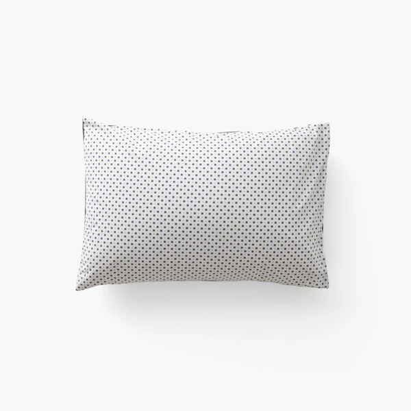 2 Taie d'oreiller rectangulaire percale de coton Neo anthracite géometrique
