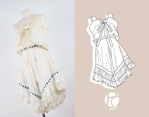 1890s Edwardian Combinations MET Inspired. Victorian Underwear | 8 SIZES | PDF Sewing pattern