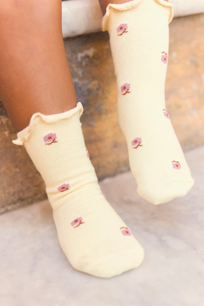 Chaussettes - Ecru bonton