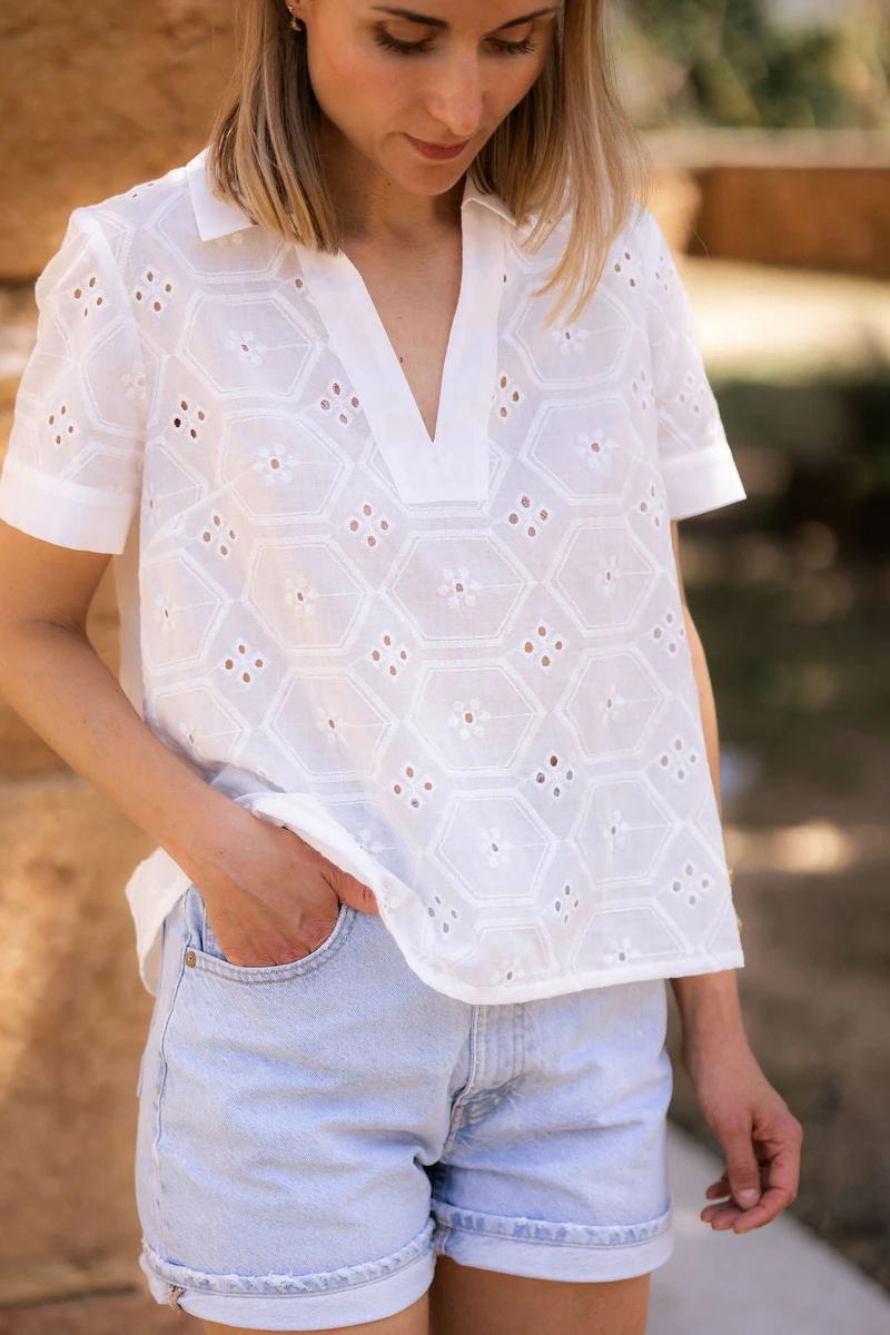 Joli Kit Couture - Blouse Ambre broderie anglaise