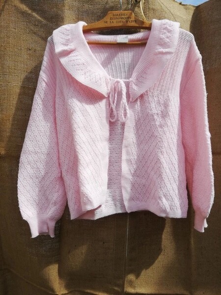 Sublime gilet rose poudré made in Italy 