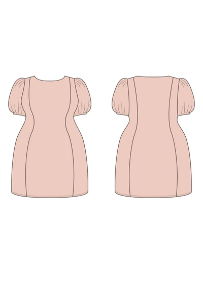 Pomme Semi-Fitted Knit Mini Dress PDF Sewing Pattern