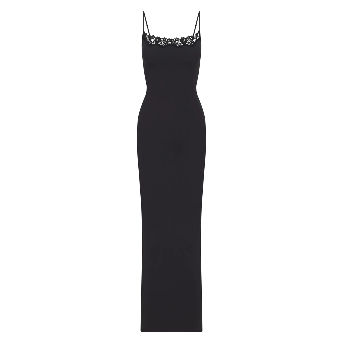 FITS EVERYBODY LACE LONG SLIP DRESS | ONYX
