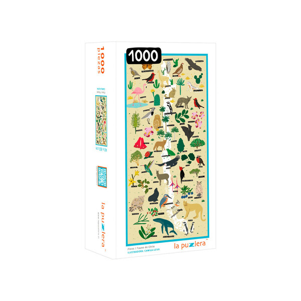 Puzzle Mapa de Chile Flora y Fauna 1000 Piezas