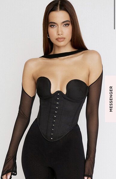 Mina corset noir structuré 