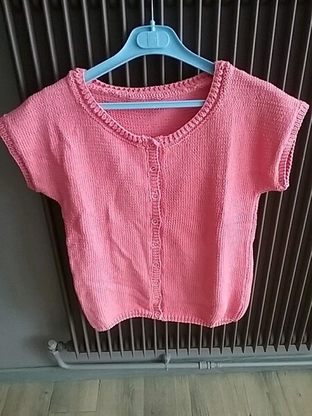 Gilet sans manches taille 44 tricoté à la main 