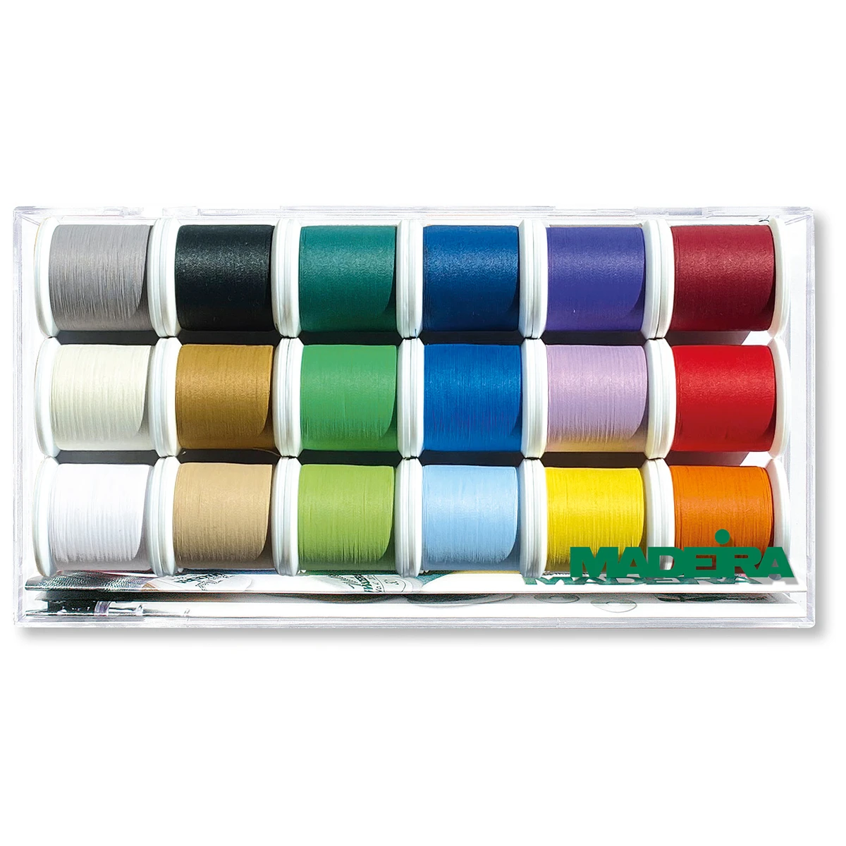 Set Madeira Fil à broder "Frosted" Mat 18 x 200m