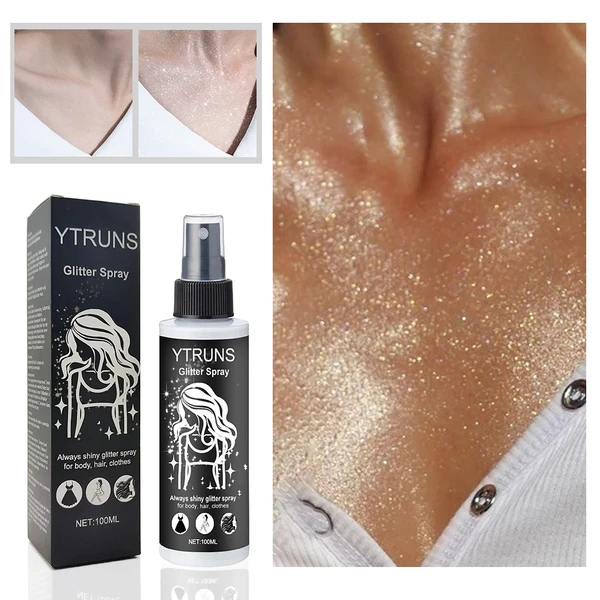 Spray à paillettes haute brillance, 100ml, peut être utilisé pour le corps, les cheveux, les vêtements - AliExpress