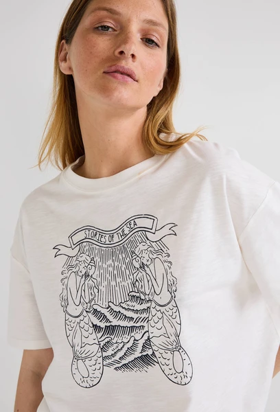 T-shirt manches courtes imprimé en coton BIO