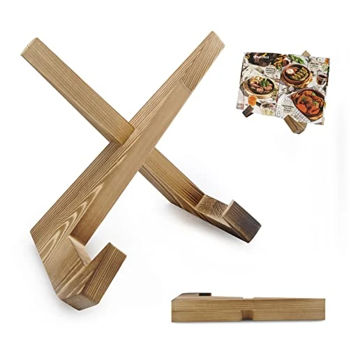 Support de Livre de Cuisine Porte-Livre de Cuisine en Bois Artisanal, Porte-Livre de Recette pour Présentoir, Support de Livre de Recette pour Cuisine, Cuisine de Ferme, Comptoir de Cuisine