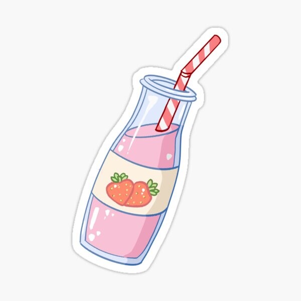 Lait fraise | Sticker