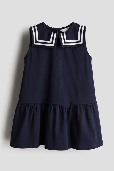 Robe marinière en jersey de coton
