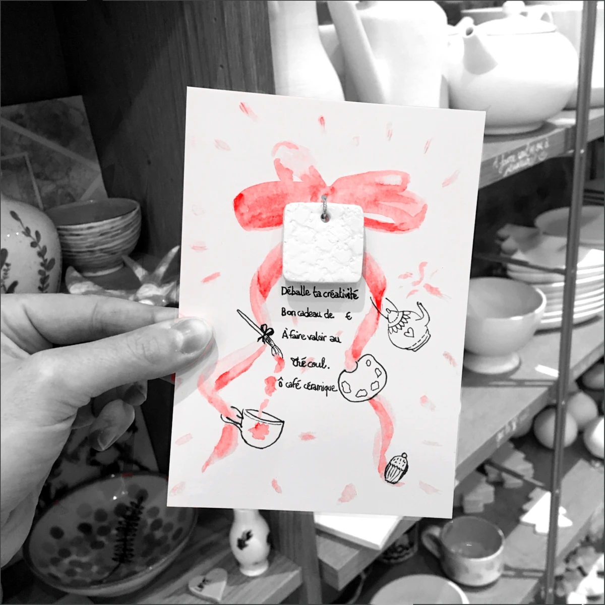 Carte Cadeau - Thé Coul. atelier céramique - modelage et peinture sur céramique toulouse