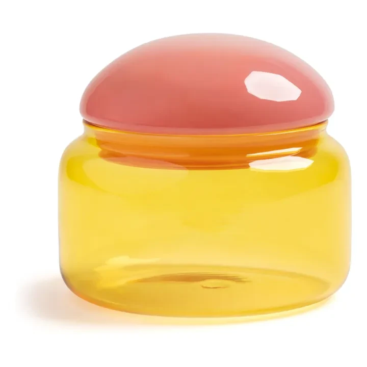 Pot en verre Puffy | Jaune