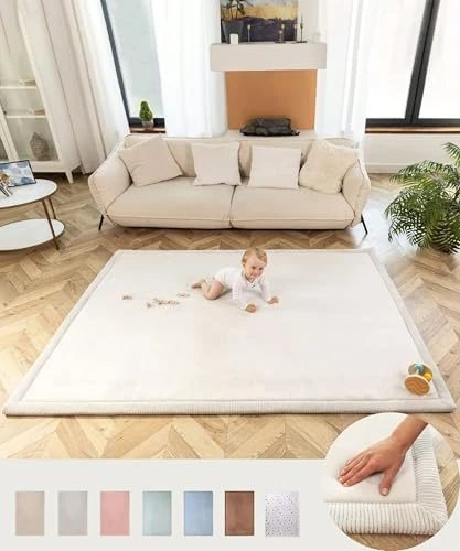 Tapis d'éveil Bébé 200x150x2,5cm, Gris – Tapis de Jeux Bébé avec Mousse Mémoire de Haute Qualité – Tapis Antidérapant pour Bébé, Tapis de Sol Enfant, Tatami Bébé