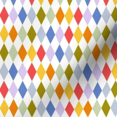 Harmonious Harlequins - multi color Fabric | Spoonflower