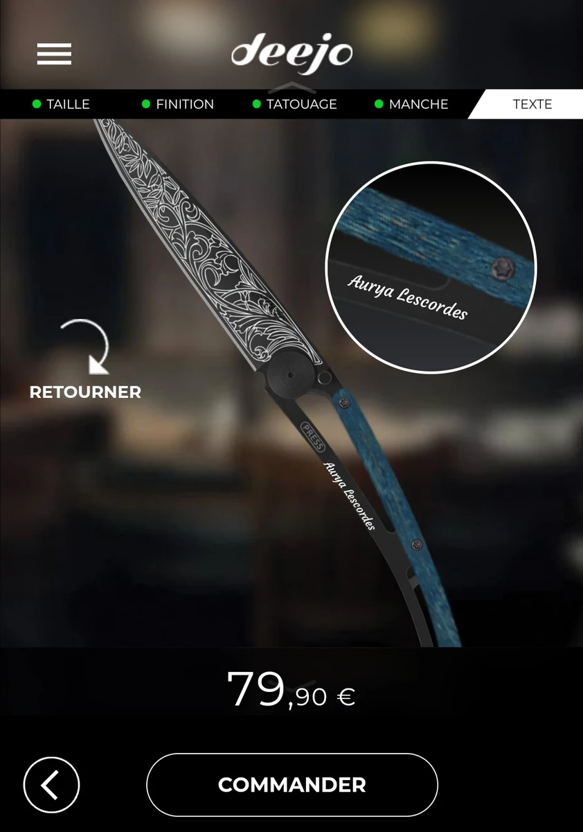 My Deejo – Tatouez et personnalisez votre couteau Deejo