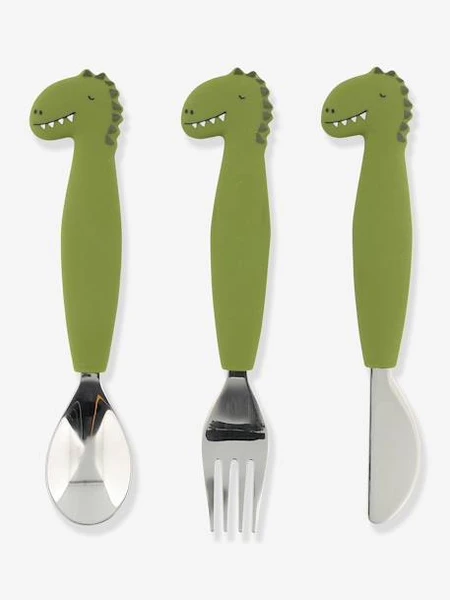 Lot de 3 couverts 2e âge Animal mr dino - Trixie