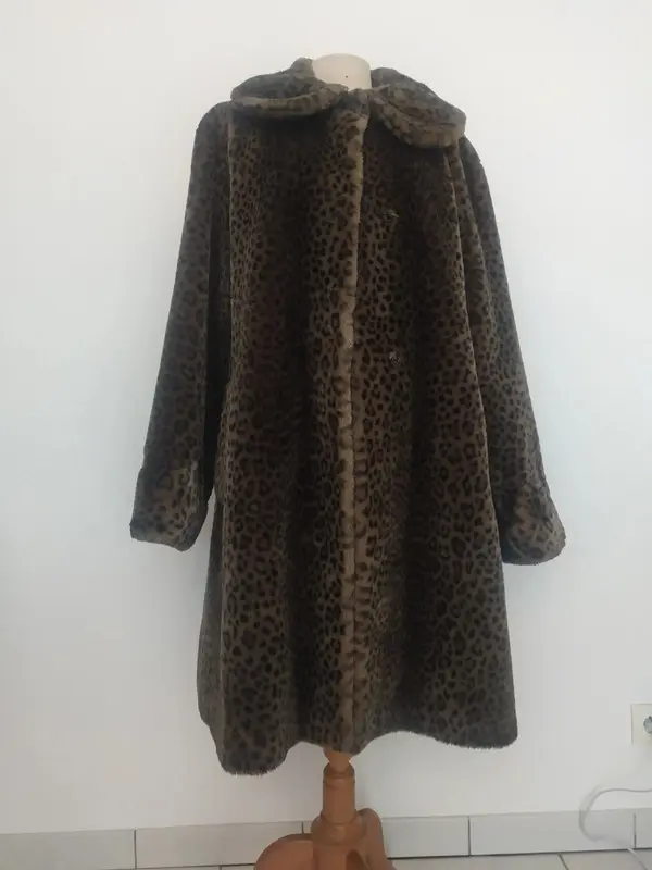 Manteau vintage impression leopard