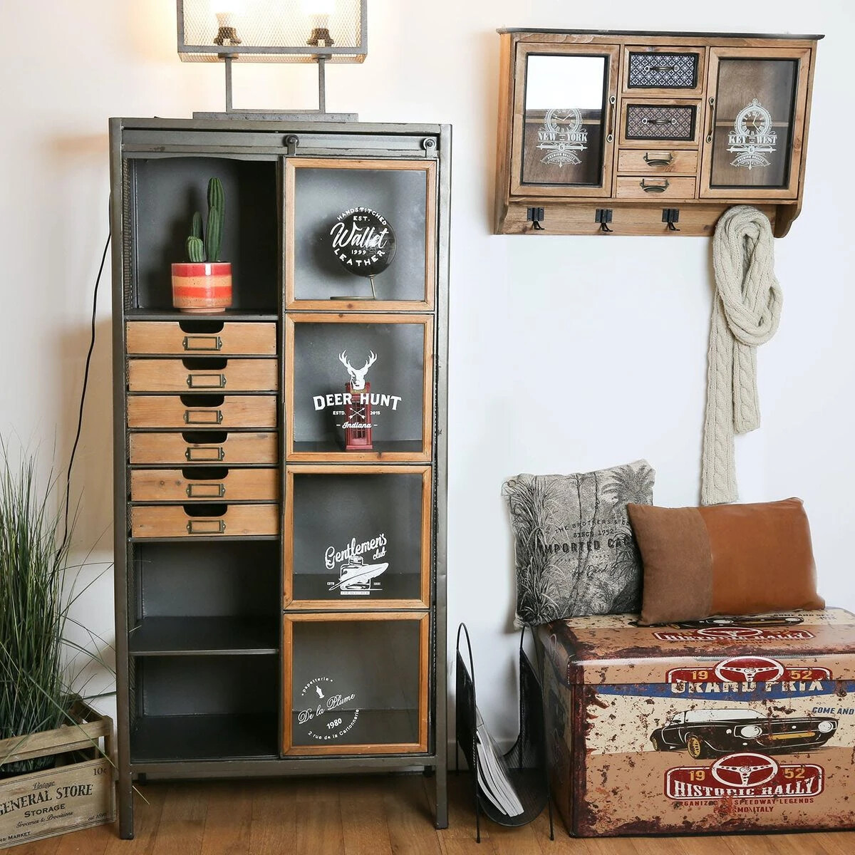 Meuble d'apothicaire 6 tiroirs LAMPHU