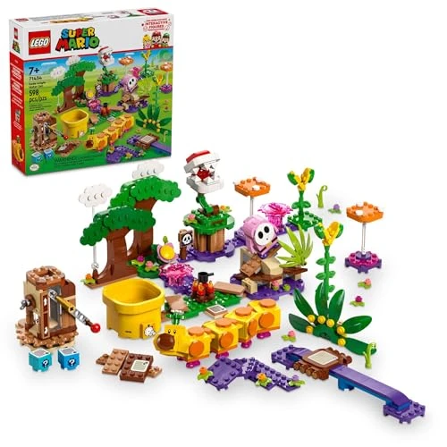 LEGO Super Mario Soda Jungle Maker Ensemble personnalisable pour cadeau d'anniversaire Nintendo, jeu Mario pour enfants, gars timides roses et un animateur, jouets de la jungle pour garçons, filles et