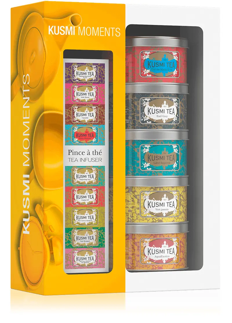 Coffret Kusmi Moments avec une pince à thé - Kusmi Tea