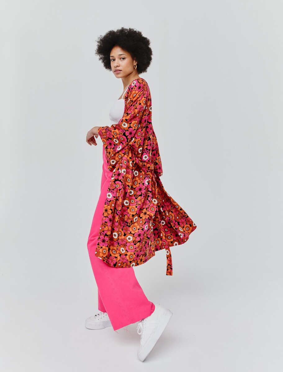 Kimono long imprimé