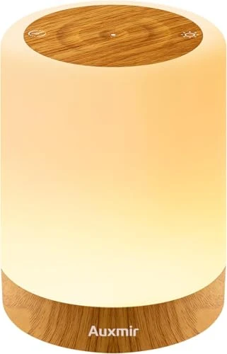 Auxmir Lampe de Chevet, Veilleuse LED avec 256 Couleur RVB, Lampe Ambiance sans Fil avec Minuteur, Veilleuse Allaitement Nuit Tactile, 3000mAh Rechargeable USB pour Chambre Enfant, Salon, Camping