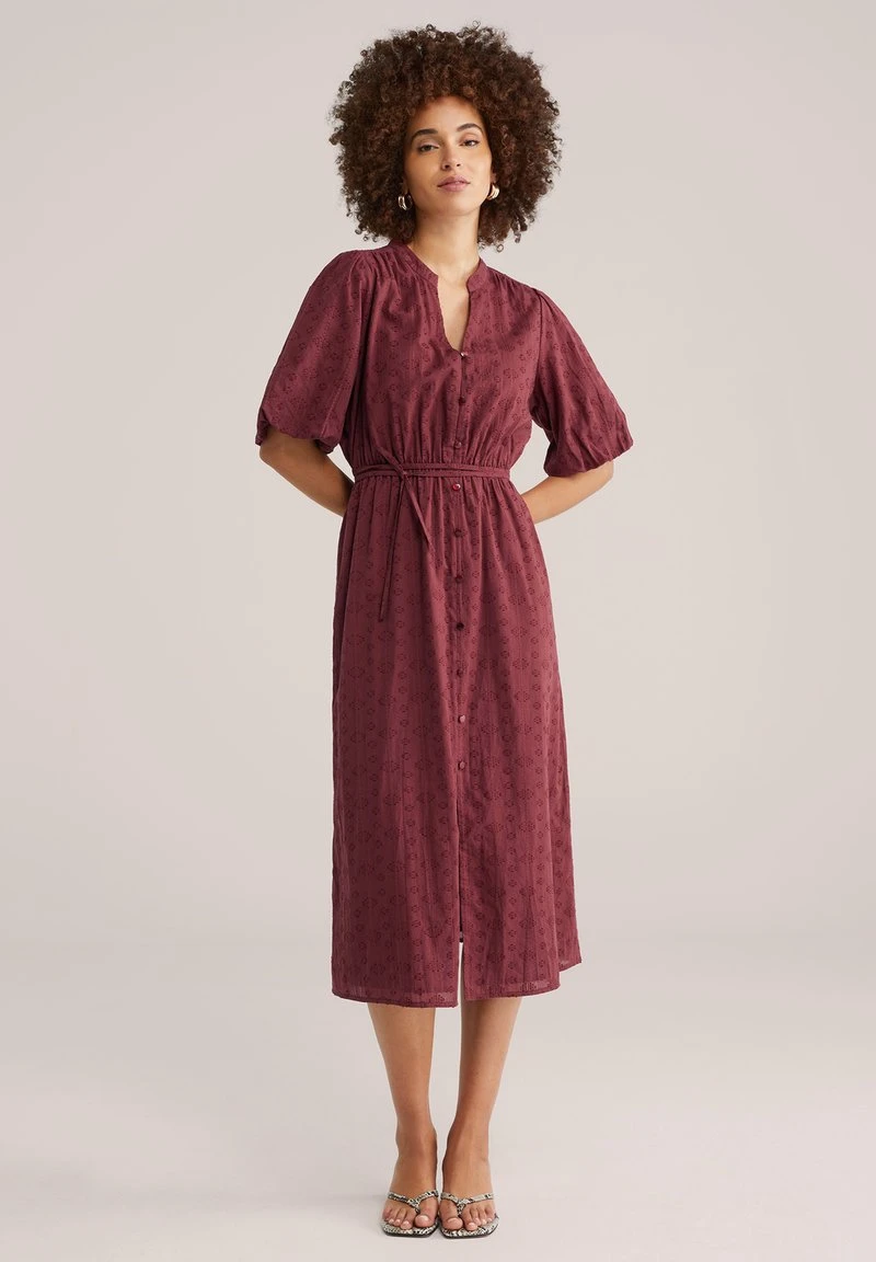WE Fashion Robe chemise - vintage red/rouge foncé chiné - ZALANDO.FR