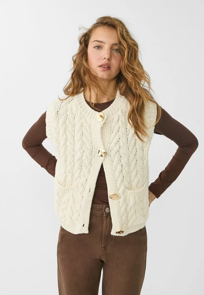 Veste sans manches - mottled beige