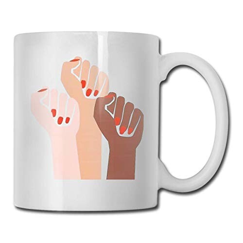 Antspuent girl power personnalisé tasse de café cadeaux - tasse de café avec nom - cadeaux pour femmes, cadeaux pour enfants, cadeaux d'anniversaire, tasse de nouveauté monogramme, excellente idée cad