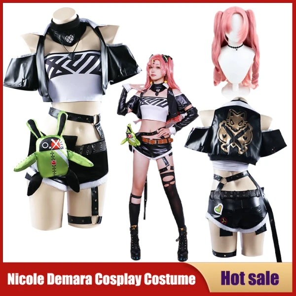 Tenues de jeu Zenless Zone ontariRick, Anime Nicole Demara Cosplay, ensemble complet de perruque, robe de soirée de carnaval - AliExpress 200000532