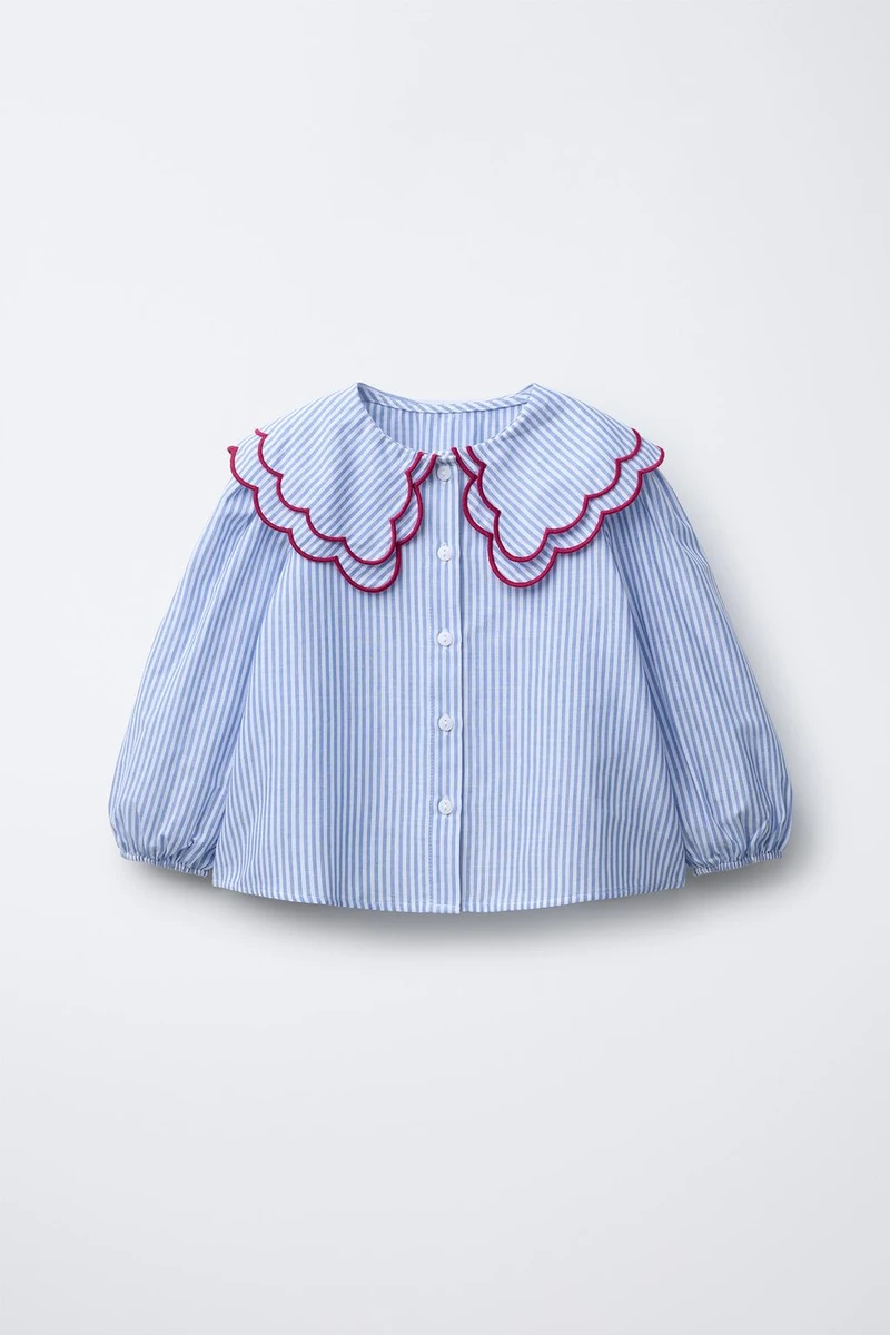 CHEMISE À RAYURES DOUBLE COL