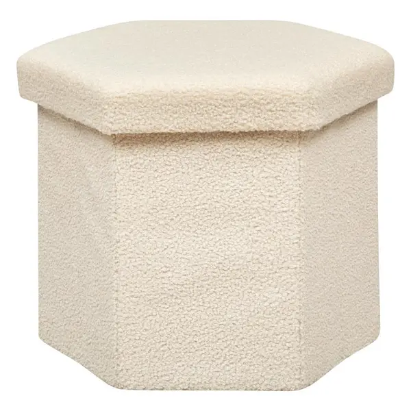 Pouf bouclette creme