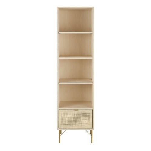 Colonne de rangement 1 tiroir cannage en rotin Solstice | Maisons du Monde