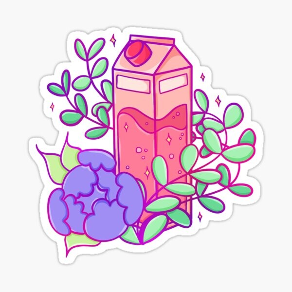 Carton de lait de pêche | Sticker