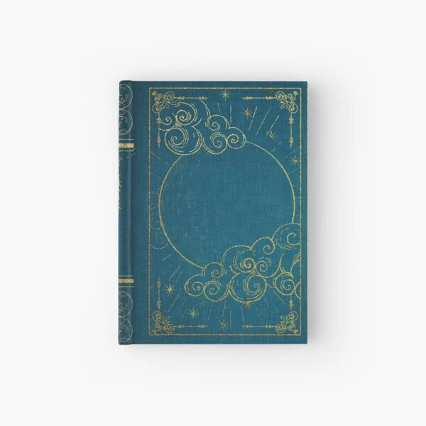 Grimoire mystique de lune sombre de style vintage (turquoise, or) | Carnet