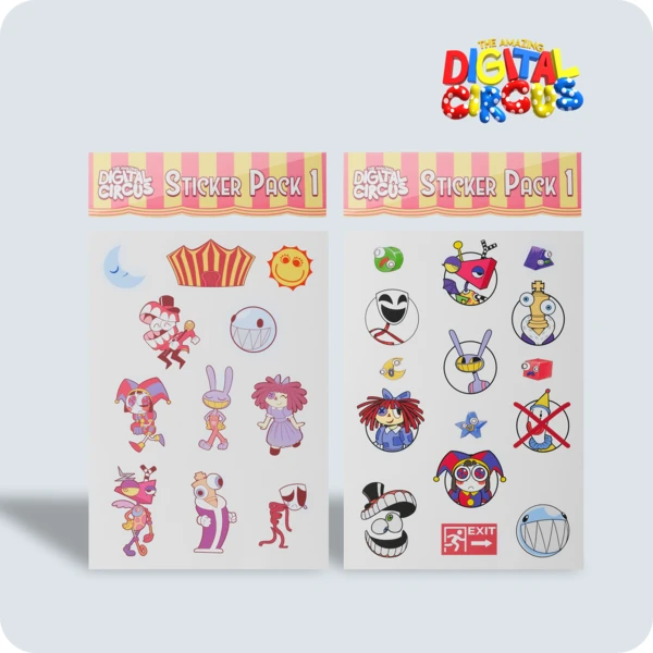 Digital Circus Sticker Pack 1