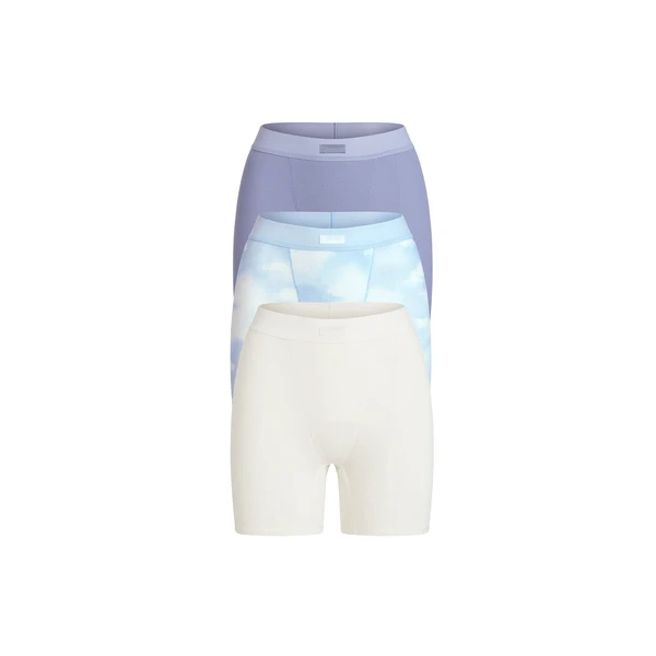 COTTON RIB BOXER 3-PACK | BLUE QUARTZ CLOUD MULTI
