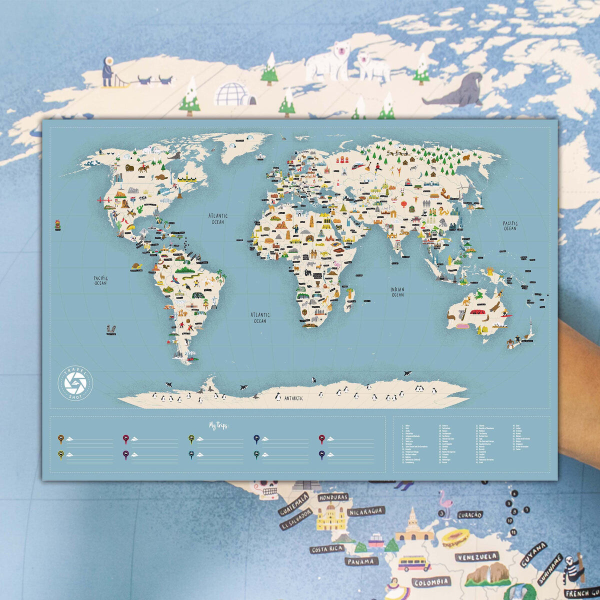 Travelshot - Mapa Mundi Viajero (Lámina)
