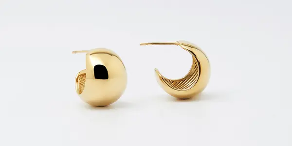 Boucles d'oreilles Cecilia (Acier doré)