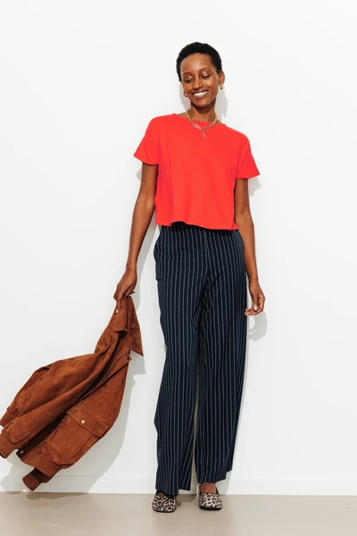 T-shirt cropped uni Femme