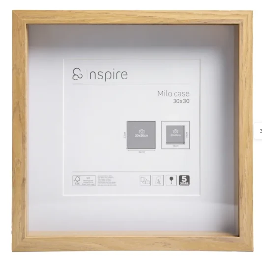 Cadre Milo case, 30 x 30 cm naturel, INSPIRE
