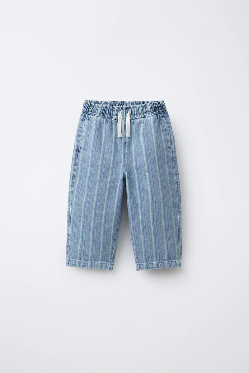 JEAN BAGGY À RAYURES