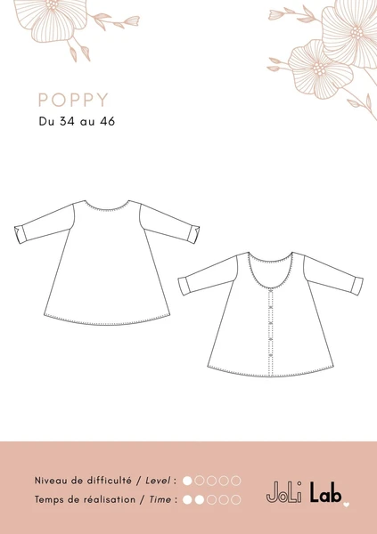 Blouse/robe Poppy - Patron Couture PDF