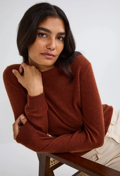 Pull col rond en cachemire