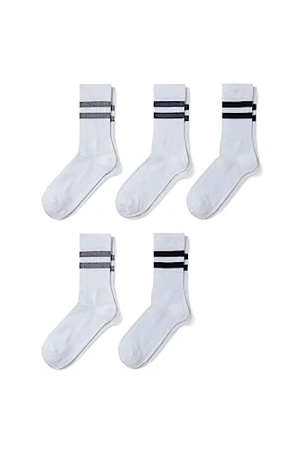 C&amp;A Chaussettes Hommes Lot : 5 paires à 1 prix unique blanc 39-42